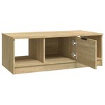vidaXL Table basse chêne sonoma 102x50x36 cm bois d'ingénierie