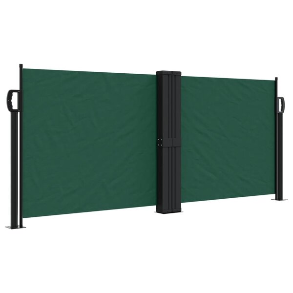 vidaXL Auvent latéral rétractable vert foncé 100x600 cm