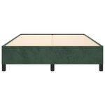 vidaXL Cadre de lit Vert foncé 140x200 cm Velours