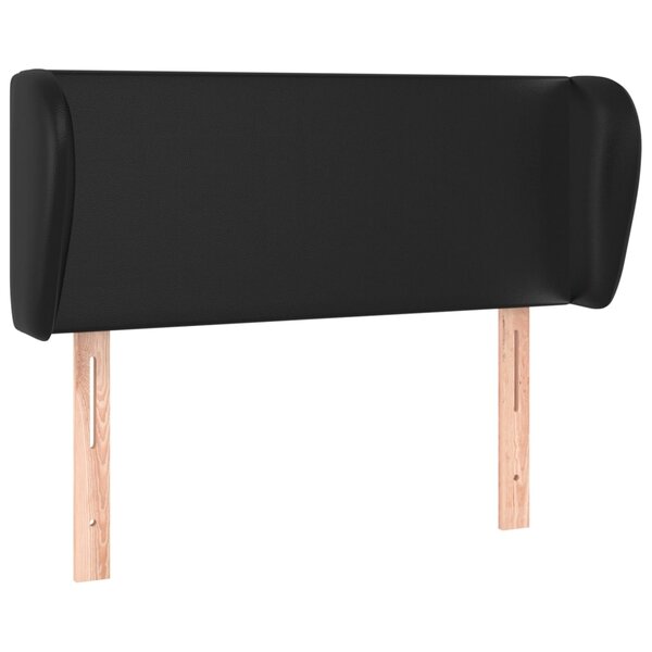 vidaXL Tête de lit avec oreilles Noir 93x23x78/88 cm Similicuir