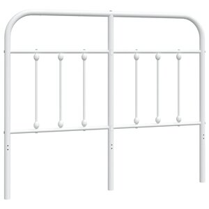vidaXL Tête de lit métal blanc 120 cm