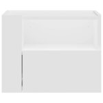 vidaXL Table de chevet murale blanc 45x30x35 cm