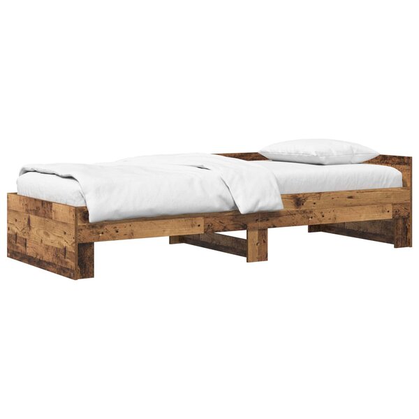 vidaXL Cadre de lit avec tête de lit Bois ancien 80 x 200 cm