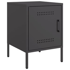 vidaXL Table de chevet noir 36x39x50 5 cm acier