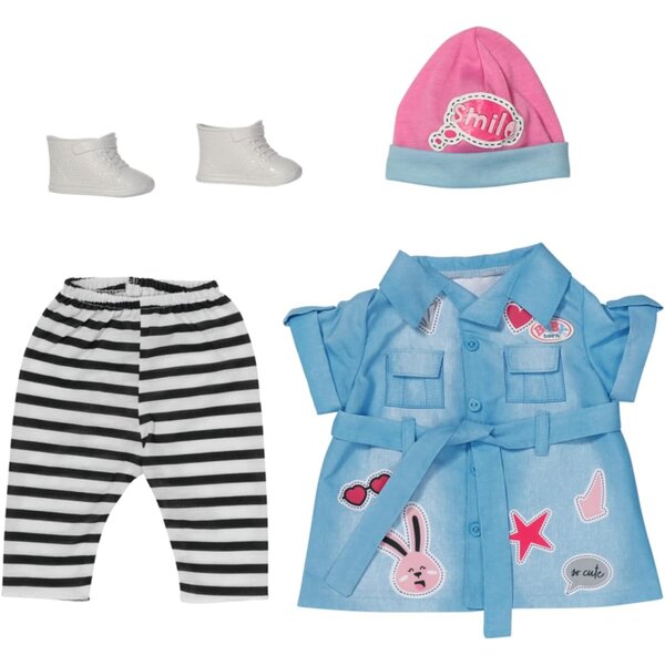 Zapf Creation 835258 - Baby born BABY born Deluxe Robe en jeans pour poupées de 43 cm