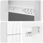 vidaXL Cabinet de chevet mural Blanc brillant 33 x 34 5 x 40 cm
