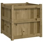 vidaXL Jardinière d'extérieur 60x60x60 cm bois de pin imprégné