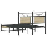 vidaXL Cadre de lit sans matelas chêne sonoma 120x190 cm