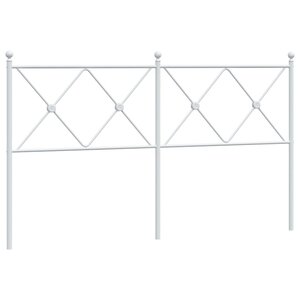 vidaXL Tête de lit de remplacement métal blanc 160 cm
