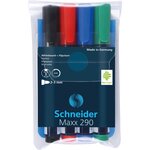 Marqueur 290 tableaux blanc pointe ronde 2mm Assortis par 4 SCHNEIDER
