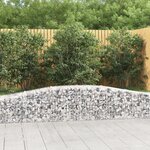 vidaXL Paniers à gabions arqués 10 Pièces 400x50x40/60 cm Fer galvanisé