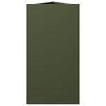 vidaXL Jardinières 2 Pièces vert olive triangulaire 40x34 5x70 cm acier