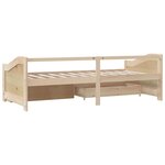 vidaXL Lit de repos 3 places sans matelas Bois de pin massif 90x200 cm