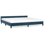 vidaXL Cadre de lit sans matelas bleu foncé 200x200 cm velours