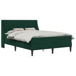 vidaXL Cadre de lit avec matelas Vert foncé 120 x 200 cm Velours