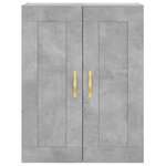 vidaXL Buffet haut Gris béton 69 5x34x180 cm Bois d'ingénierie