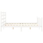 vidaXL Cadre de lit sans matelas blanc 160x200 cm bois de pin massif