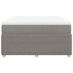 vidaXL Sommier à lattes de lit avec matelas Taupe 160x200 cm Tissu