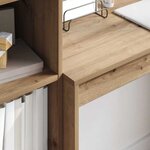 vidaXL Bureau avec rangement 2 Pièces chêne artisanal 90 x 40 x 76 cm