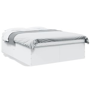 vidaXL Cadre de lit sans matelas blanc 150x200 cm