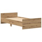 vidaXL Cadre de lit sans matelas chêne artisanal 75x190 cm