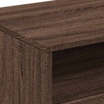 vidaXL Table basse avec lumières LED chêne marron 90x49x40 cm