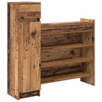 vidaXL Cabinet à chaussures avec porte Bois ancien 100 5 x 28 x 100 cm