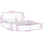 vidaXL Cadre de lit sans matelas Hanko gris clair 140x200 cm velours