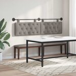 vidaXL Tête de lit suspendue Taupe Tissu