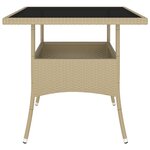 vidaXL Ensemble à manger de jardin 5 Pièces Résine tressée Beige