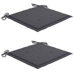 vidaXL Chaise à bascule avec coussin anthracite Bois de teck solide