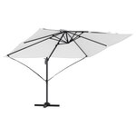vidaXL Parasol Déporté Sable Polyester Grand Inclinable