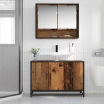 vidaXL Meuble de Lavabo de Salle de Bain Bois ancien 90 x 33 x 60 cm