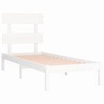 vidaXL Cadre de lit sans matelas blanc 90x200 cm bois massif