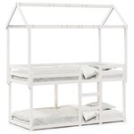 vidaXL Lit superposé sans matelas blanc 80x200 cm bois de pin massif
