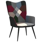 Vidaxl chaise de relaxation avec repose-pied patchwork tissu