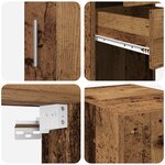 meuble de rangement vidaXL bois ancien 30x42 5x225 cm bois reconstitué
