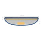 Vidaxl tapis d'escalier 10 pièces 65x24x4 cm bleu