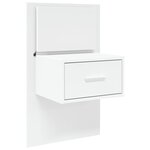 vidaXL Tête de lit avec armoires blanc 120 cm bois d'ingénierie
