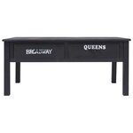 vidaXL Table basse Noir 100x50x45 cm Bois