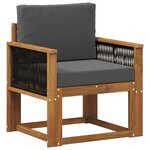vidaXL Sofa de milieu extérieur Bois d'Acacia Massif Naturel
