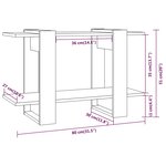 vidaXL Bibliothèque/Séparateur de pièce Chêne sonoma 80x30x51 cm