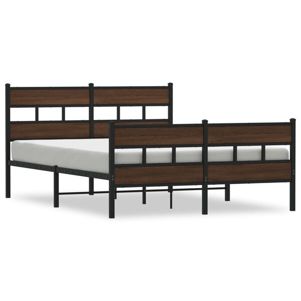 vidaXL Cadre de lit sans matelas avec tête de lit et pied de lit
