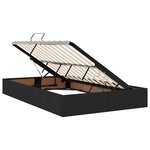vidaXL Lit avec rangement et LED avec LED Noir 120 x 200 cm Polyester