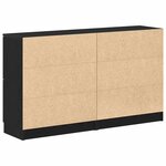 vidaXL Buffet 2 Pièces Chêne noir 60 x 30 x 70 cm Bois d'ingénierie