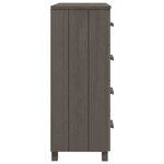 vidaXL Buffet HAMAR Gris clair 79x40x103 5 cm Bois massif de pin