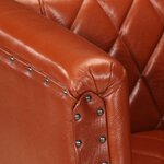 vidaXL Chaise cabriolet marron Cuir véritable de chèvre