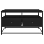 vidaXL Table basse noir 80x80x45 cm bois d'ingénierie