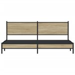 vidaXL Cadre de lit en métal sans matelas chêne sonoma 193x203 cm