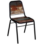 Vidaxl chaises à manger lot de 4 bois de récupération solide